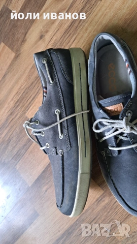 ECCO-кожени шити мъжки обувки,оригинални 45 номер, снимка 6 - Маратонки - 53694656
