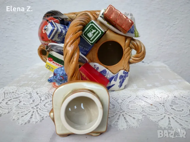 Голям колекционерски чайник Monty Basket кошница, снимка 13 - Винтидж декорации за дома - 56137626