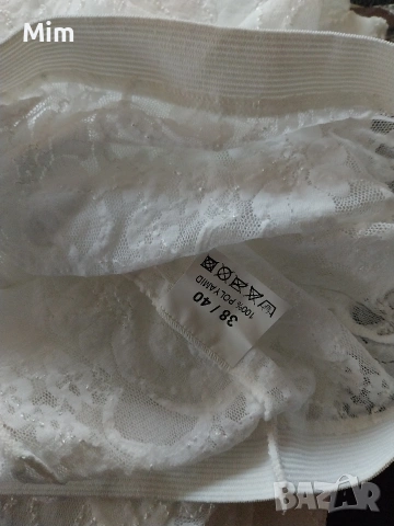 38/40 Бял чорапогащник от еластична дантела , снимка 8 - Бельо - 53068879