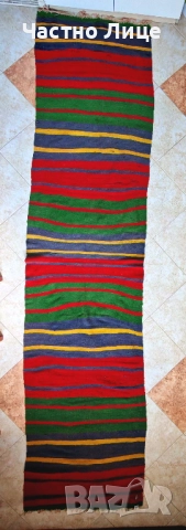 Автентична Старинна Сто Годишна Двулицева Вълнена Черга 1920те г