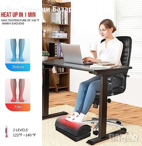 Нова Вибрираща Подложка за Крака с Отопление - Комфорт и Облекчение Snailax, снимка 2 - Други - 44149992