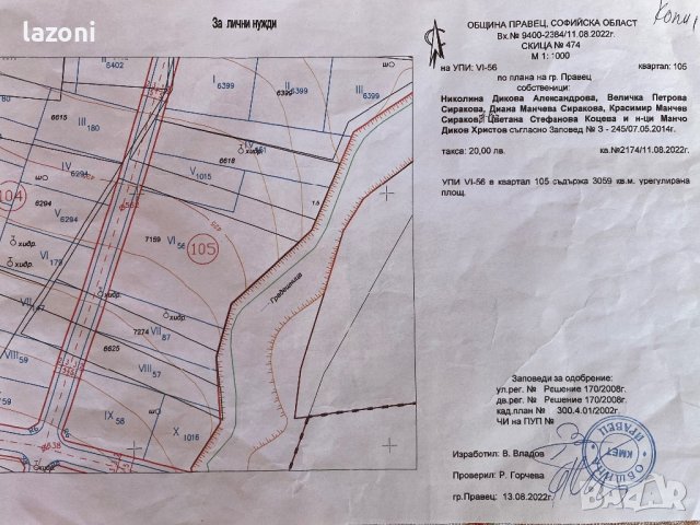 Продавам парцел в гр.Правец, снимка 1 - Парцели - 41774683