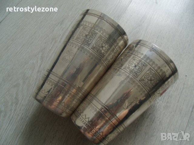 № 7096 две стари метални чаши - ZARA HOME   , снимка 6 - Други ценни предмети - 41948088