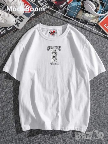 Мъжки памучни овърсайз тениски , снимка 2 - Тениски - 41337258