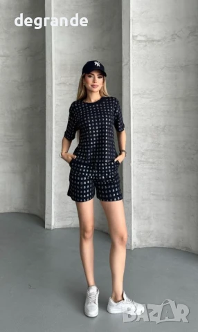   Дамски Памучни Комплекти с Камачета Alexander WANG /Розово Черно Бяло/, снимка 6 - Комплекти - 50787734