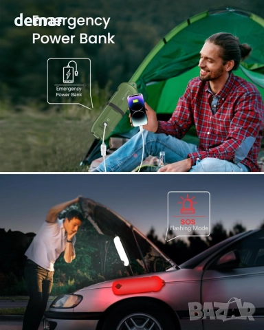 Акумулаторна къмпинг лампа, 4 режима, сгъваема LED надуваема лампа, IP66, снимка 8 - Къмпинг осветление - 51744500