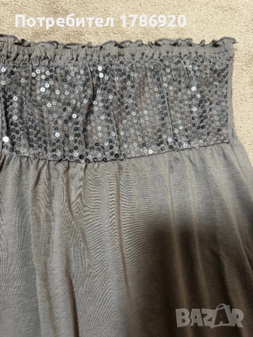 Елегантно Сиво Бюстие с Пайети 🌟, снимка 2 - Корсети, бюстиета, топове - 24945434