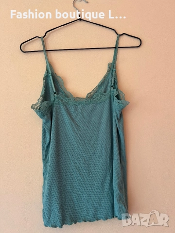 Уникален дамски потник с дантела и къдрички и регулиращи се презрамки М размер 👗, снимка 5 - Потници - 51795982