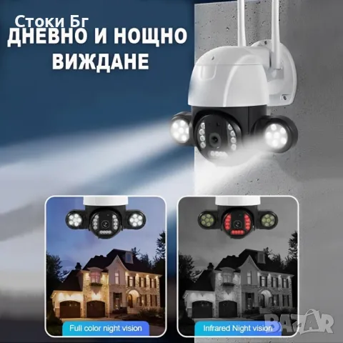 Външна охранителна PTZ WIFI камера, снимка 3 - IP камери - 49265518