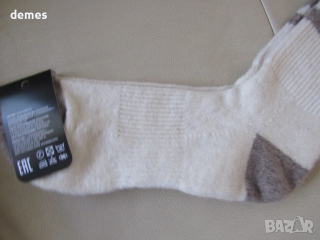 Машинно плетени чорапи от 100% органична вълна, Монголия, размер 43-45, снимка 2 - Мъжки чорапи - 52355176