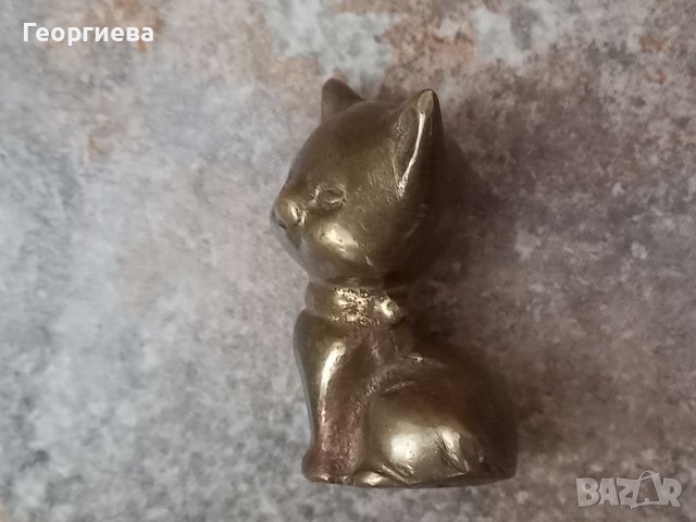 Месингово коте статуетка, фигурка , снимка 4 - Декорация за дома - 41826059