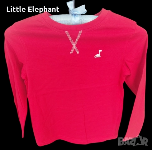 Блузка с дълъг ръкав за 4-5 год момченце тъмно червена,дино,plein,Англия/нова