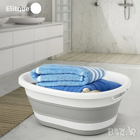 Сгъваем леген за дрехи. Размер: СГЪНАТ : д-55см; ш -25 ; в - 7см / разпънат: д- 55см; ш- 25см; в - 1, снимка 5 - Други стоки за дома - 53126308