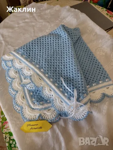 Плетена пелена за новородено бебе , снимка 6 - Други - 49165060