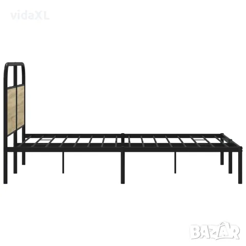 vidaXL Рамка за легло без матрак 140x190 см дъб сонома инженерно дърво, снимка 6 - Спални и легла - 56147503