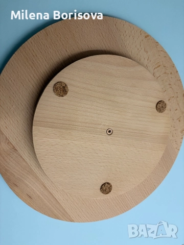 Въртящо дървено плато 30 см, снимка 3 - Аксесоари за кухня - 52633579