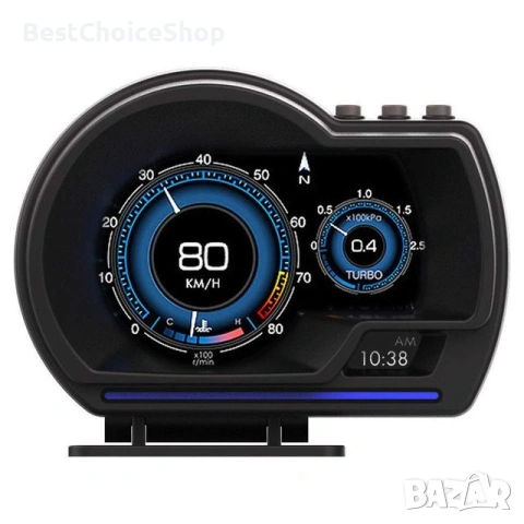 Head Up Display OBD2 + GPS, скоростомер 