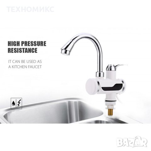 Смесител за вода с нагревател за мигновено загряване 3000W - Вариант: За плот или За стена, снимка 6 - Бойлери - 41067548