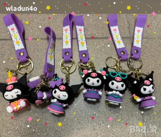 Японска кукла Sanrio Kuromi- ключодържател-7лв, снимка 1