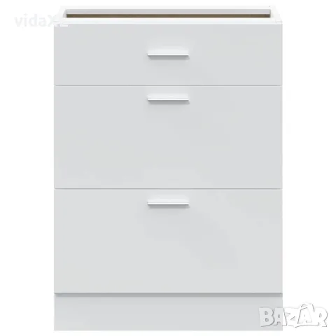 vidaXL Кухненски шкаф "Lyon" бял, инженерно дърво, снимка 4 - Шкафове - 56148211