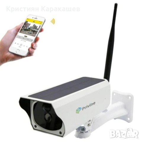 Соларна водоустойчива wifi камера privine full hd, снимка 1