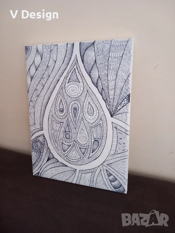 Абстрактна Картина "Момина сълза"- графика на пано