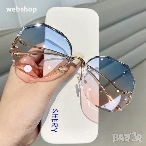 Качествени Дамски слънчеви очила без рамки, снимка 3 - Слънчеви и диоптрични очила - 41185970