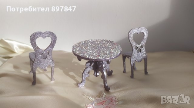 Играчка Дървена малка масичка за кафе и столчета играчка, снимка 3 - Играчки за стая - 40877741