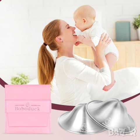 Сребърни протектори за зърна, 999 сребърни протектори за кърмене, L, снимка 4 - Аксесоари за кърмачки - 52074309