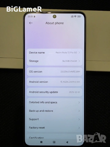 Xiaomi Redmi Note 13 Pro 5G 8GB/256GB, Aurora Purple, снимка 8 - Xiaomi - 53360053