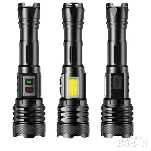 Мощен акумулаторен фенер с XHP160 и COB, снимка 2 - Аксесоари и консумативи - 55865269