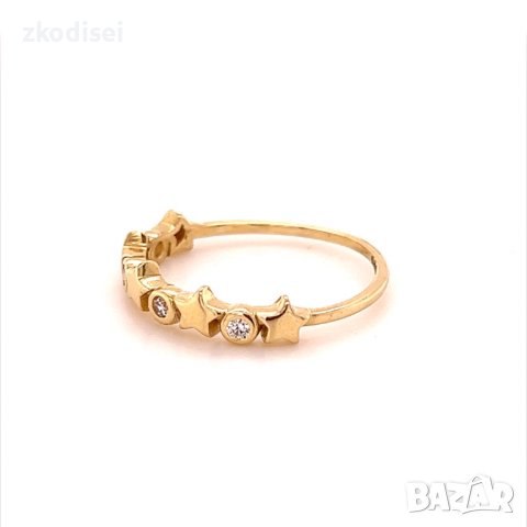 Златен дамски пръстен 1,66гр. размер:56 14кр. проба:585 модел:17790-6, снимка 2 - Пръстени - 41486031