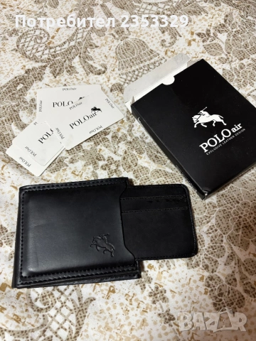 Нов мъжки портфейл Polo Air - кожен, в кутия, снимка 4 - Портфейли, портмонета - 51647071