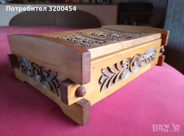 Продавам старинна декоративна дърворезби вана кутия за бижута , снимка 17 - Антикварни и старинни предмети - 53133788