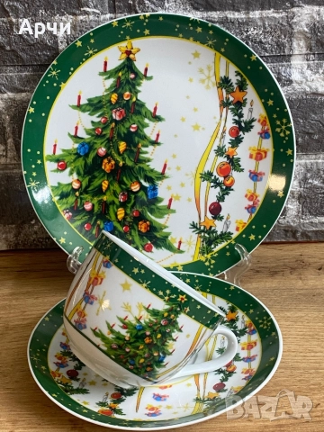 Порцеланови тройни сета , снимка 2 - Чаши - 52700215