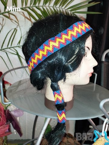  Черна перука на две опашки за парти, снимка 2 - Аксесоари за коса - 42699252