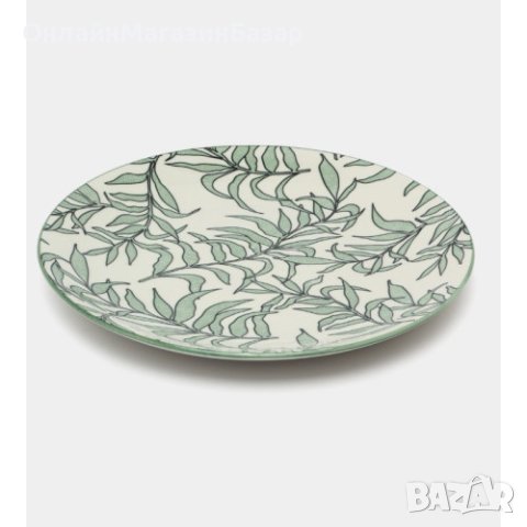 Порцеланова чиния с пластмасова поставка - 26 см, снимка 3 - Чинии - 44176718
