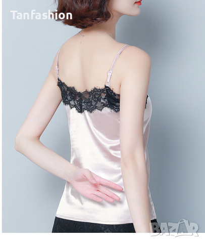 дамски  сатенен потник, снимка 4 - Потници - 44840121