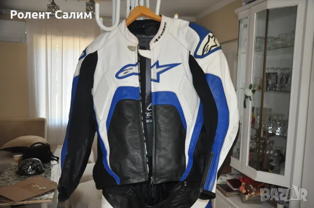 Кожен мото екип от две части Alpinestars Tech 1-R (Размер EUR 54 / L-XL), снимка 2 - Аксесоари и консумативи - 56016378