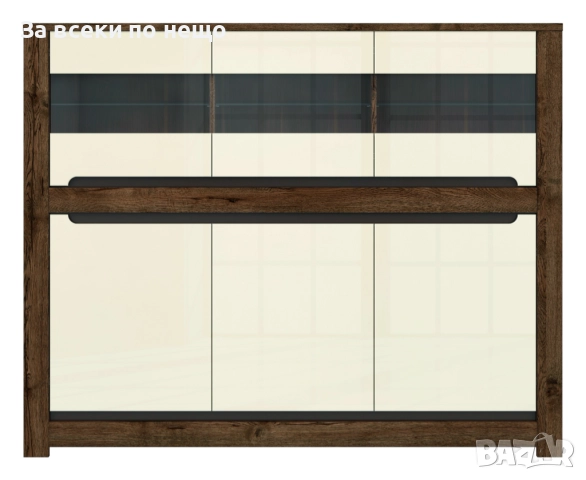 Скрин RUSO KOM3W3D корпус дъб април/фронт перлен лак Код P1809, снимка 2 - Скринове - 53001991