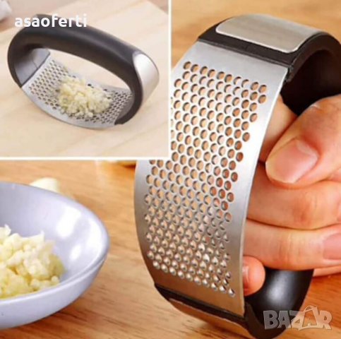 Ръчна преса за чесън, снимка 4 - Аксесоари за кухня - 39744088