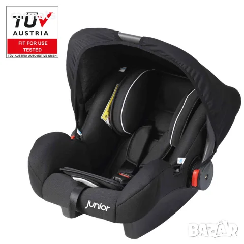 Бебешко столче за кола с дръжка Petex Junior - Bambini - черен цвят