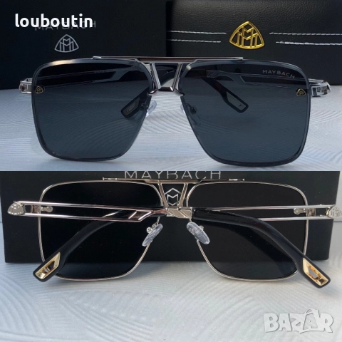 Мъжки слънчеви очила правоъгълни 4 цвята Maybach, снимка 2 - Слънчеви и диоптрични очила - 51706452