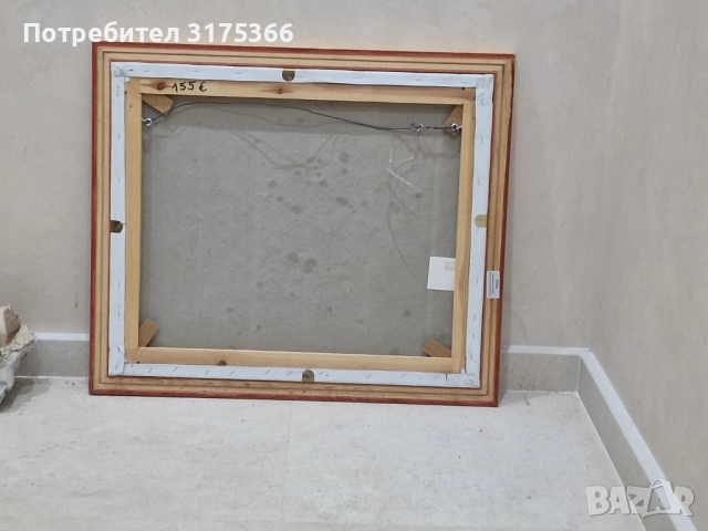 Маслена картина цветя натюрморт с диня, снимка 2 - Картини - 51609456