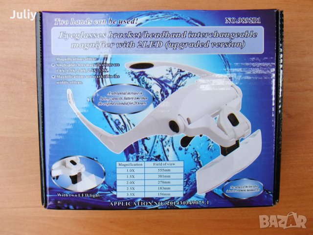 Часовникарски очила с увеличение  х10,х15,х20 и х25 /модел 9892G-3A / , снимка 10 - Други инструменти - 15194866