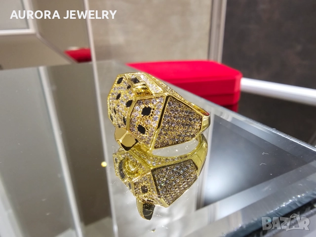 CARTIER Panthere de Cartier Big Gold Diamonds Пръстен, снимка 5 - Пръстени - 52972448