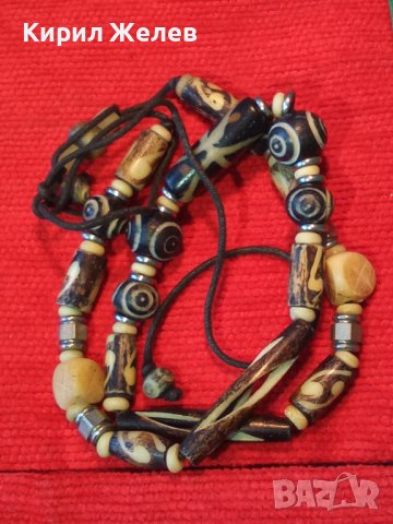 КОСТ РОГ РЪЧНА ИЗРАБОТКА КОЛИЕ ОРНАМЕНТИРАНО 12473, снимка 2 - Колиета, медальони, синджири - 29771890