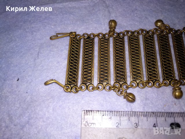 СТАРИННА ЕТНОГРАФСКА БРОНЗОВА ТРАДИЦИОННО ОРНАМЕНТИРАНА РЯДКА ГРИВНА 38676, снимка 7 - Антикварни и старинни предмети - 41682651