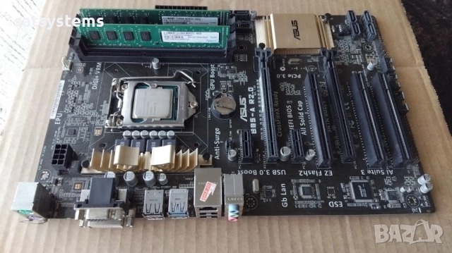 Дънна платка Asus B85M-A R2.0 Socket LGA1150 CPU+FAN+RAM, снимка 2 - Дънни платки - 51704100