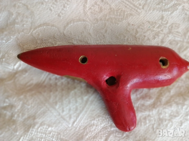 Старинна окарина- музикален инструмент , снимка 2 - Антикварни и старинни предмети - 52417152